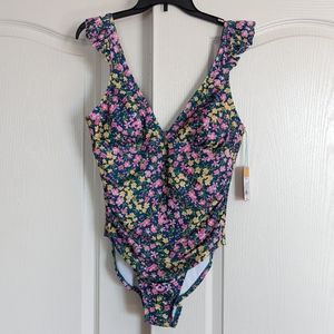 NWT Kona Sol floral swimsuit